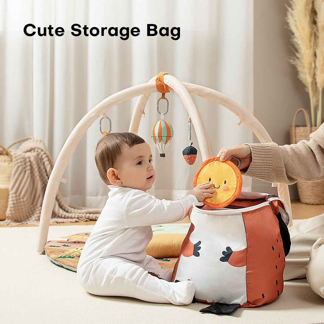 Tapis de jeu pour bébé, Espace de sport polyvalente pour bébé avec 5 jouets