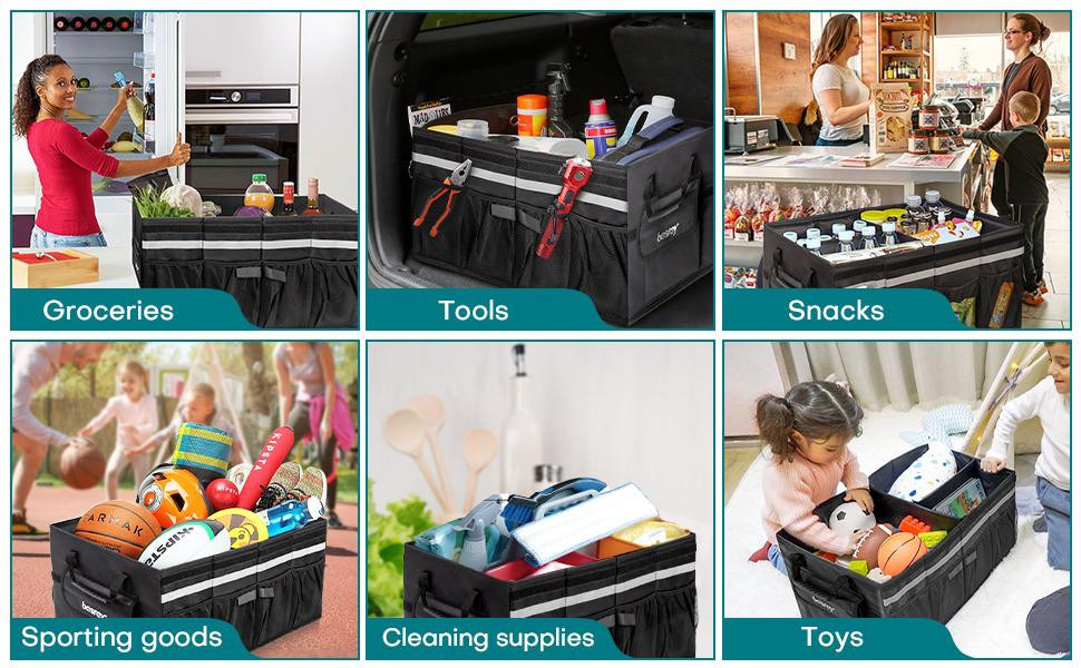 ComOne: Sac Besrey de rangement - Organisateur de coffre de voiture pliable