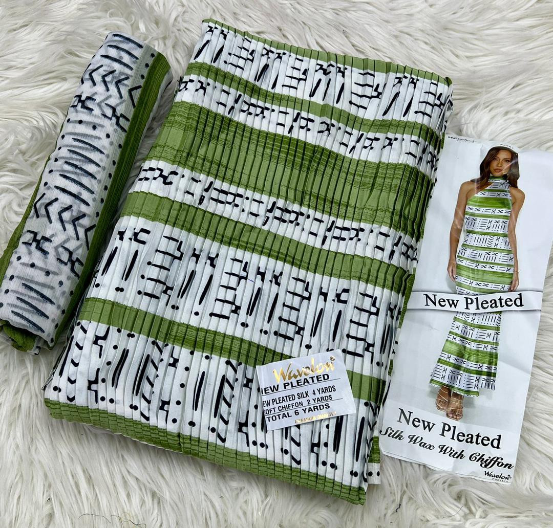 tissu soie Wavelon plissée