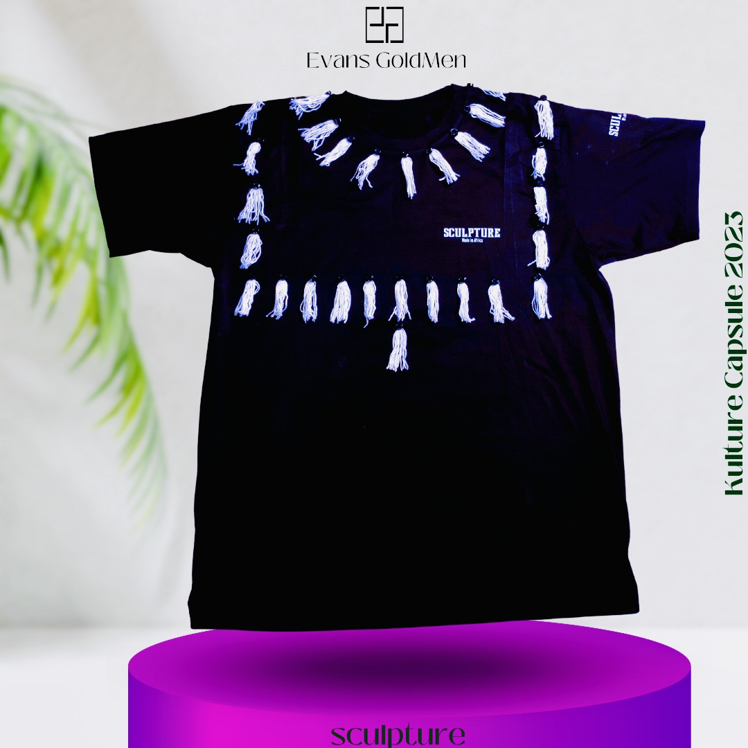 Sculpture: t-shirt issue de la collection «Kulture 2023 » de la marque Evans GoldMen
