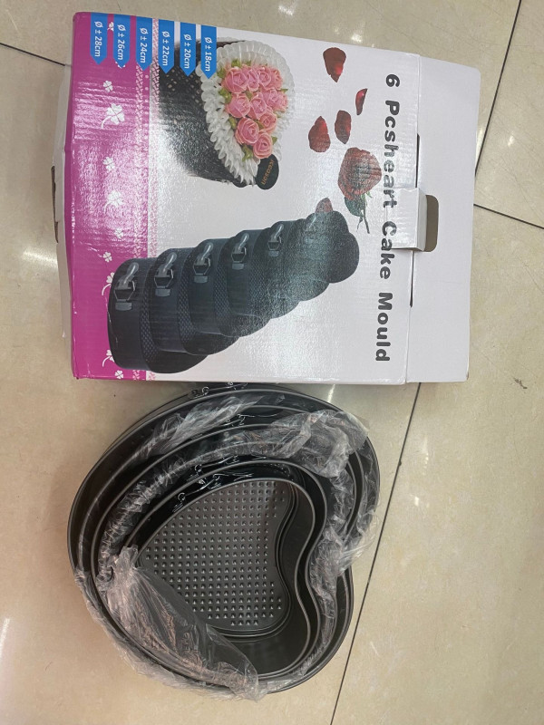 Ensemble de moules à gâteau 6 en 1, anti-adhesive