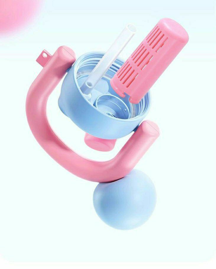 Big Belly Cup gourde Double Brinking Pot de support de grande capacité mignon tonnes pour  hommes et femmes Étudiants à tendance en plastique TRENDY