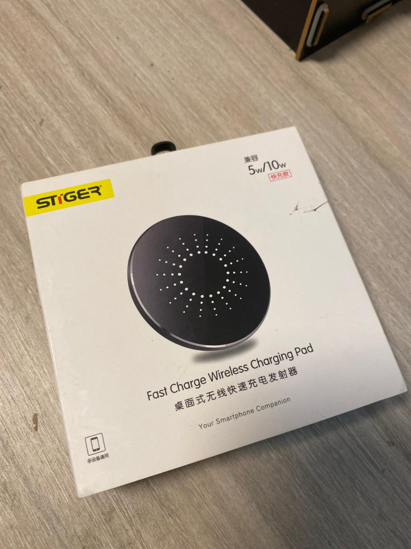 ComOne: Stiger BCP - Chargeur sans fil métal nu noir - BCP-Wireless Charger black